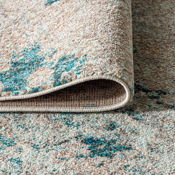 Contemporary Pop Modern Abstract Vintage Faded Area Rug - JONATHAN Y